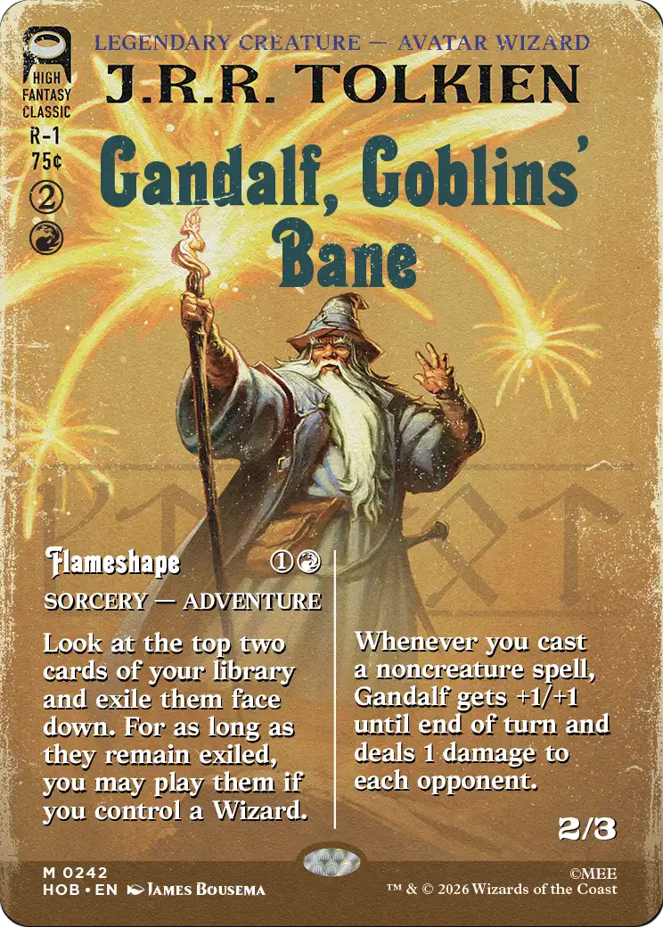 Gandalf, Goblins' Bane (Borderless) [The Hobbit] | Exor Games New Glasgow