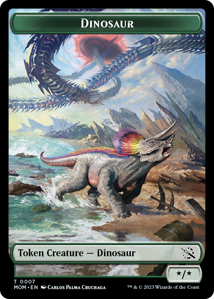 Dinosaur Token [March of the Machine Tokens] | Exor Games New Glasgow