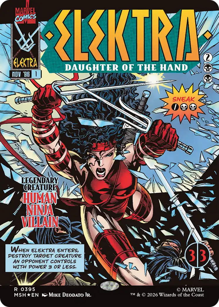 Elektra, Daughter of the Hand (Borderless) (0395) [Marvel Super Heroes] | Exor Games New Glasgow