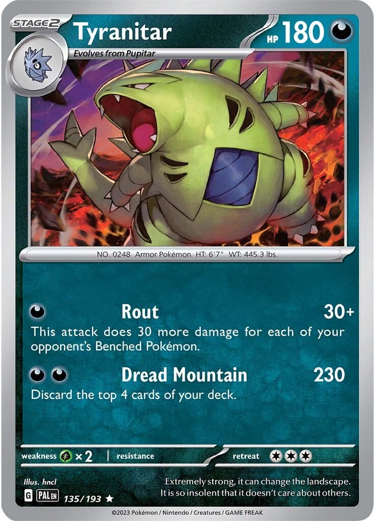 Tyranitar (135/193) [Scarlet & Violet: Paldea Evolved] | Exor Games New Glasgow