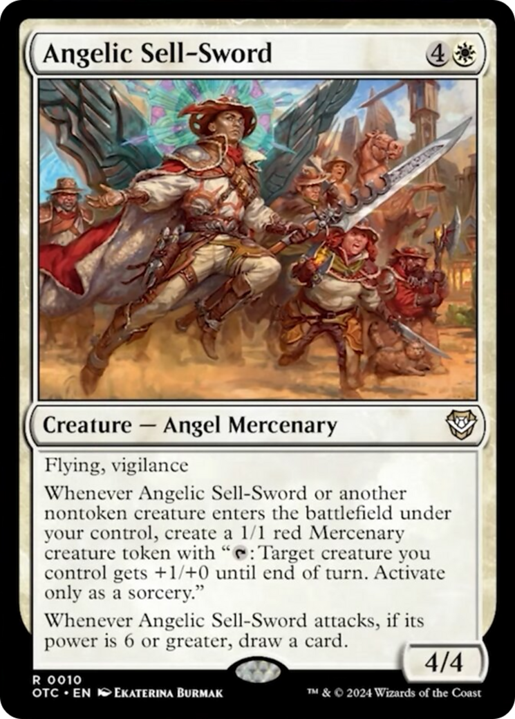 Angelic Sell-Sword [Outlaws of Thunder Junction Commander] | Exor Games New Glasgow