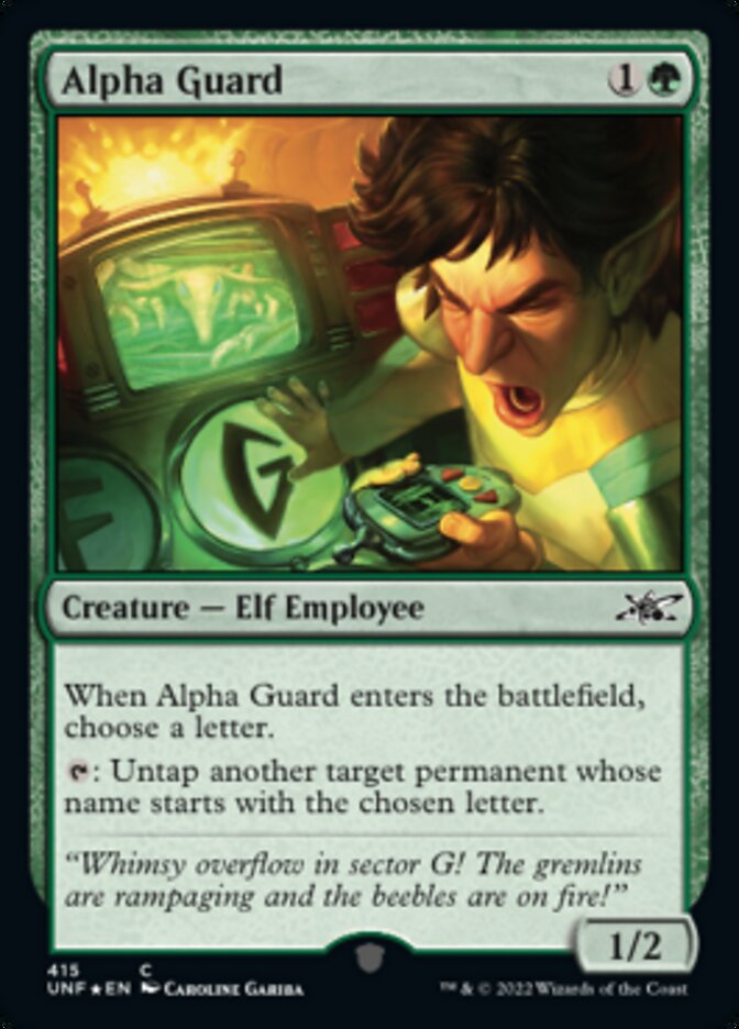 Alpha Guard (Galaxy Foil) [Unfinity] | Exor Games New Glasgow