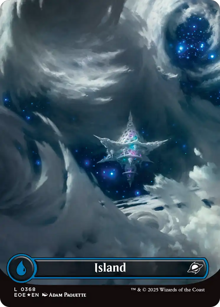 Island (0368) (Borderless) (Galaxy Foil) [Edge of Eternities] | Exor Games New Glasgow