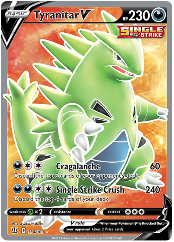 Tyranitar V (154/163) [Sword & Shield: Battle Styles] | Exor Games New Glasgow