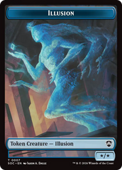 Spirit (0006) // Illusion Double-Sided Token [Secrets of Strixhaven Commander Tokens] | Exor Games New Glasgow