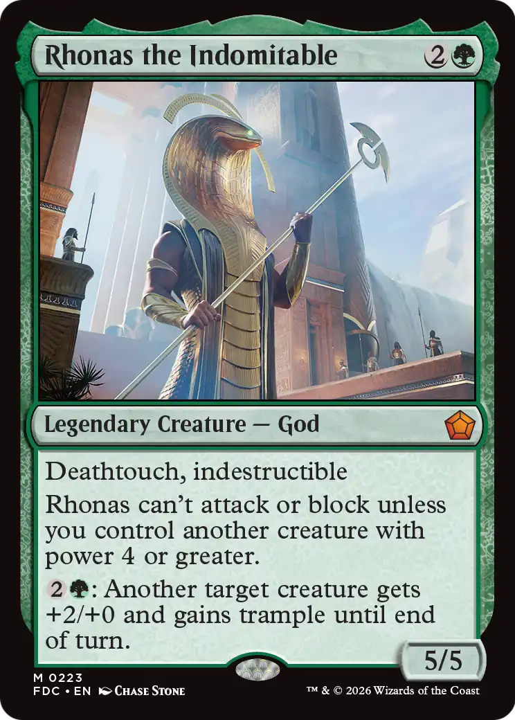 Rhonas the Indomitable [Foundations Commander] | Exor Games New Glasgow