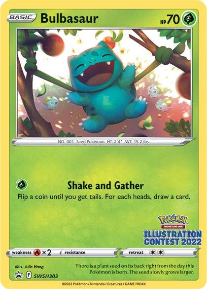 Bulbasaur (SWSH303) (Illustration Contest 2022) [Sword & Shield: Black Star Promos] | Exor Games New Glasgow