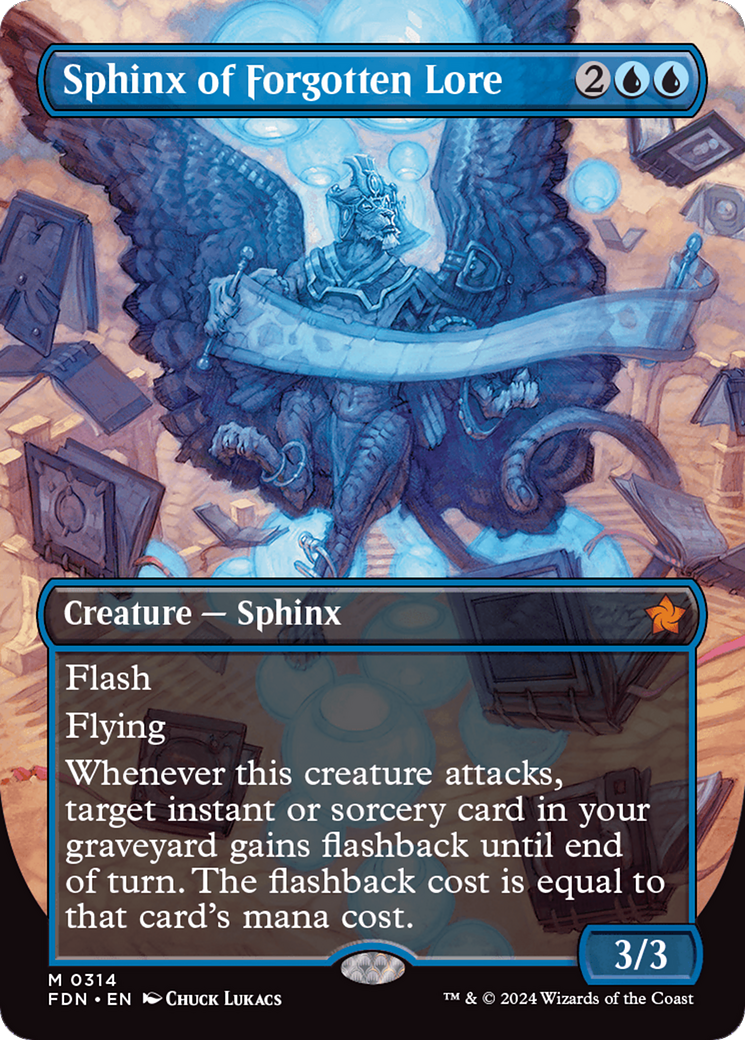 Sphinx of Forgotten Lore (Borderless) [Foundations] | Exor Games New Glasgow