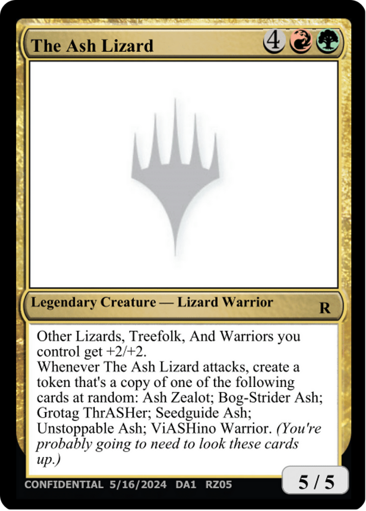 The Ash Lizard [Unknown Event] | Exor Games New Glasgow