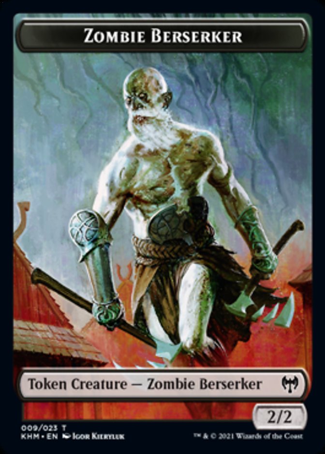 Zombie Berserker Token [Kaldheim Tokens] | Exor Games New Glasgow