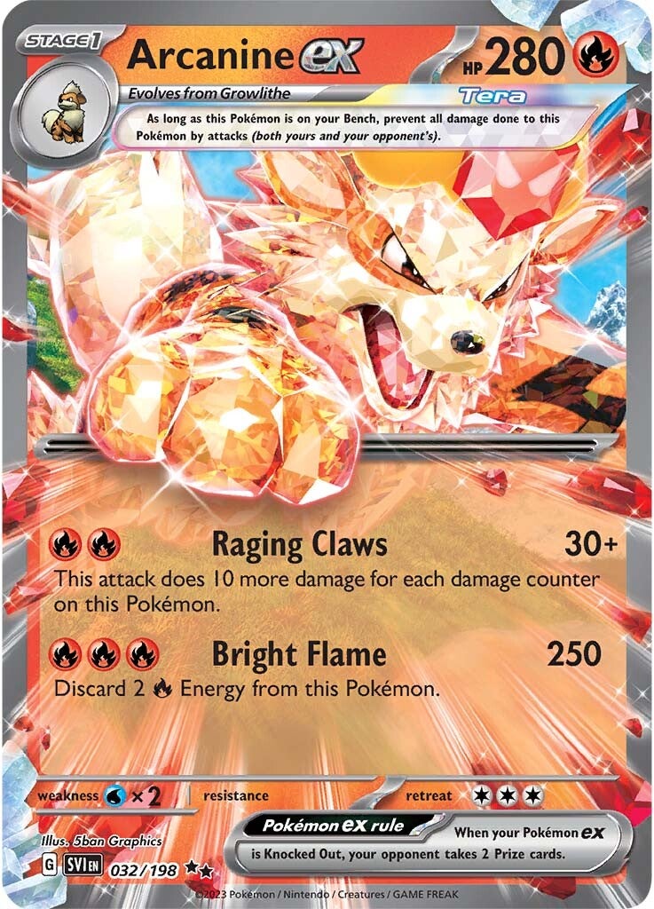 Arcanine ex (032/198) [Scarlet & Violet: Base Set] | Exor Games New Glasgow