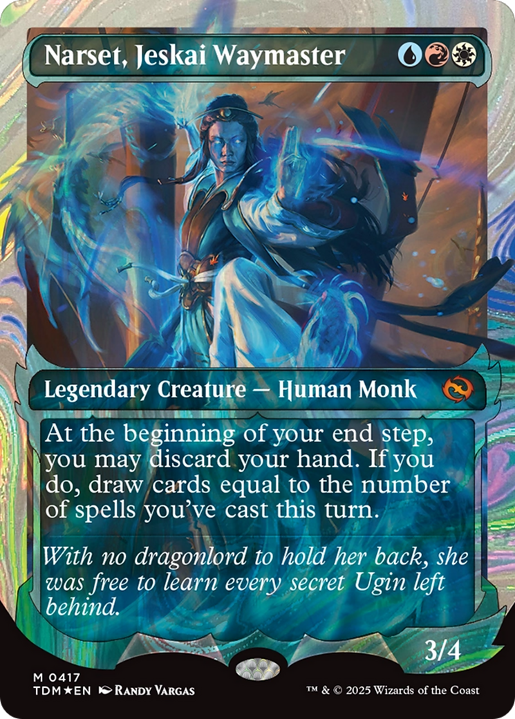 Narset, Jeskai Waymaster (Showcase) (Halo Foil) [Tarkir: Dragonstorm] | Exor Games New Glasgow