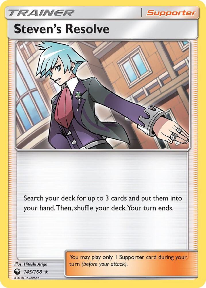 Steven's Resolve (145/168) [Sun & Moon: Celestial Storm] | Exor Games New Glasgow
