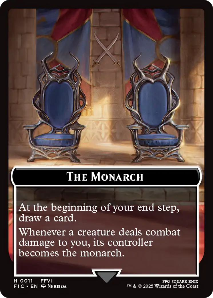 The Blackjack // The Monarch Double-Sided Token (Surge Foil) [FINAL FANTASY Commander Tokens] | Exor Games New Glasgow