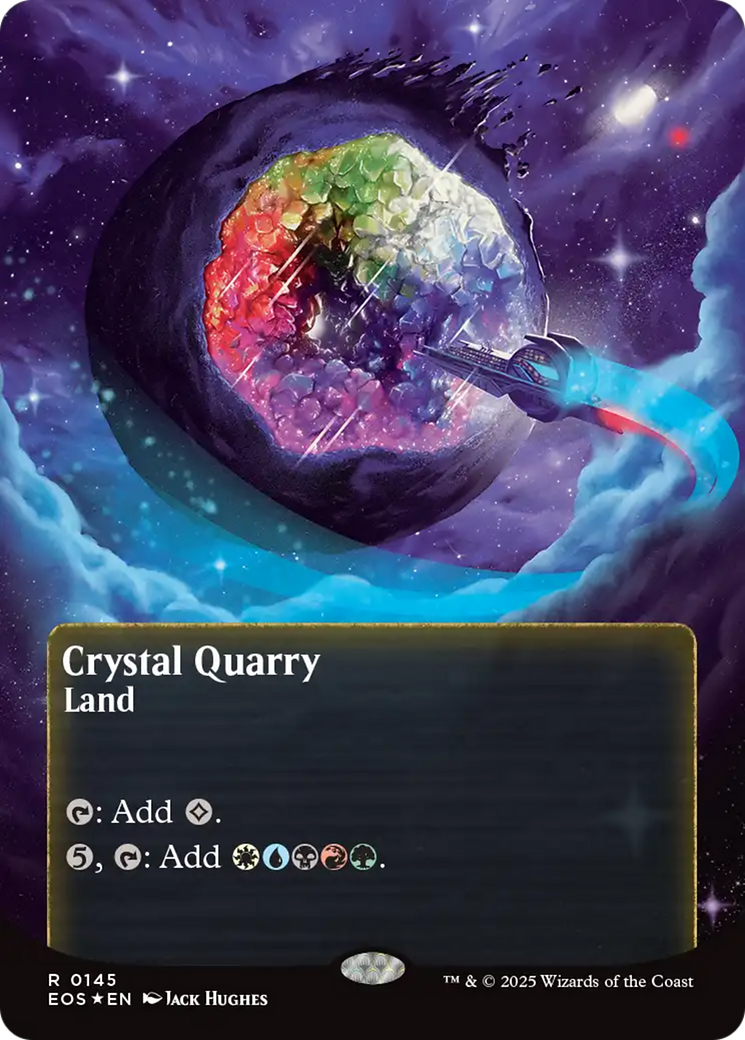 Crystal Quarry (0145) (Borderless) (Galaxy Foil) [Edge of Eternities: Stellar Sights] | Exor Games New Glasgow