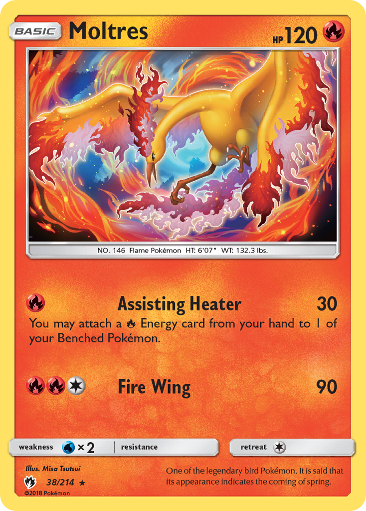 Moltres (38/214) (Reverse Holo) [Sun & Moon: Lost Thunder] | Exor Games New Glasgow