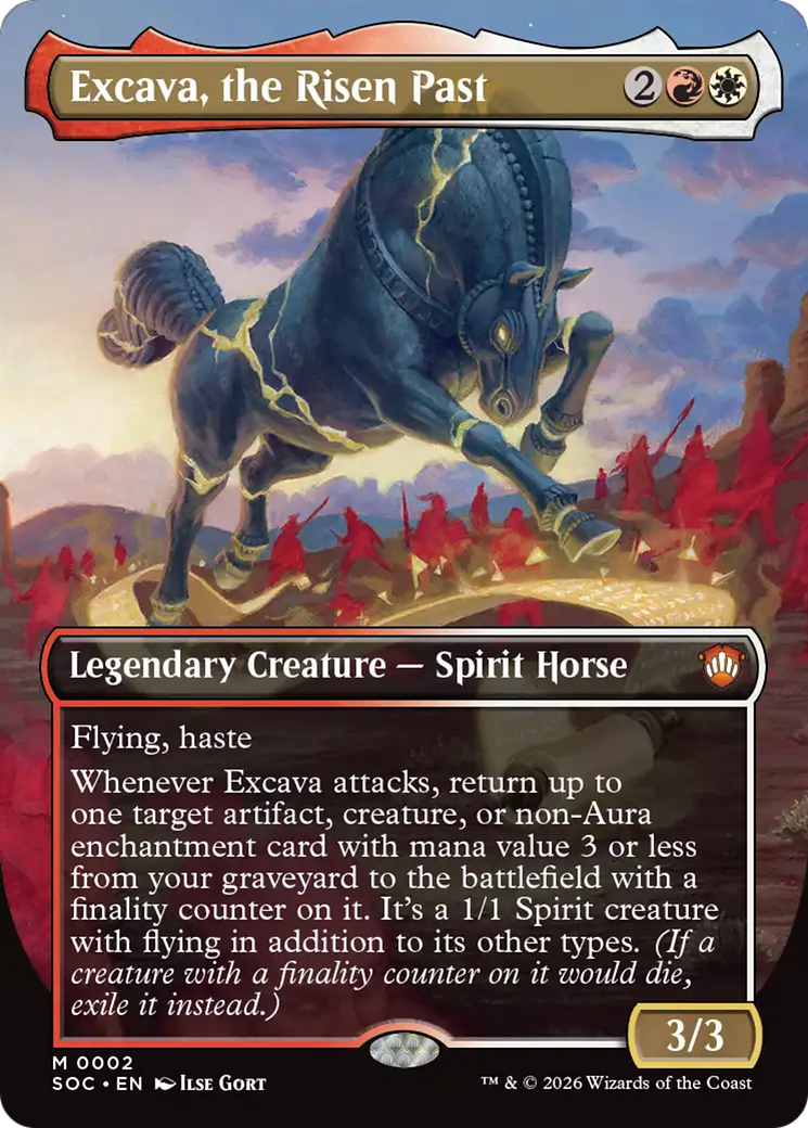 Excava, the Risen Past (Borderless) [Secrets of Strixhaven Commander] | Exor Games New Glasgow