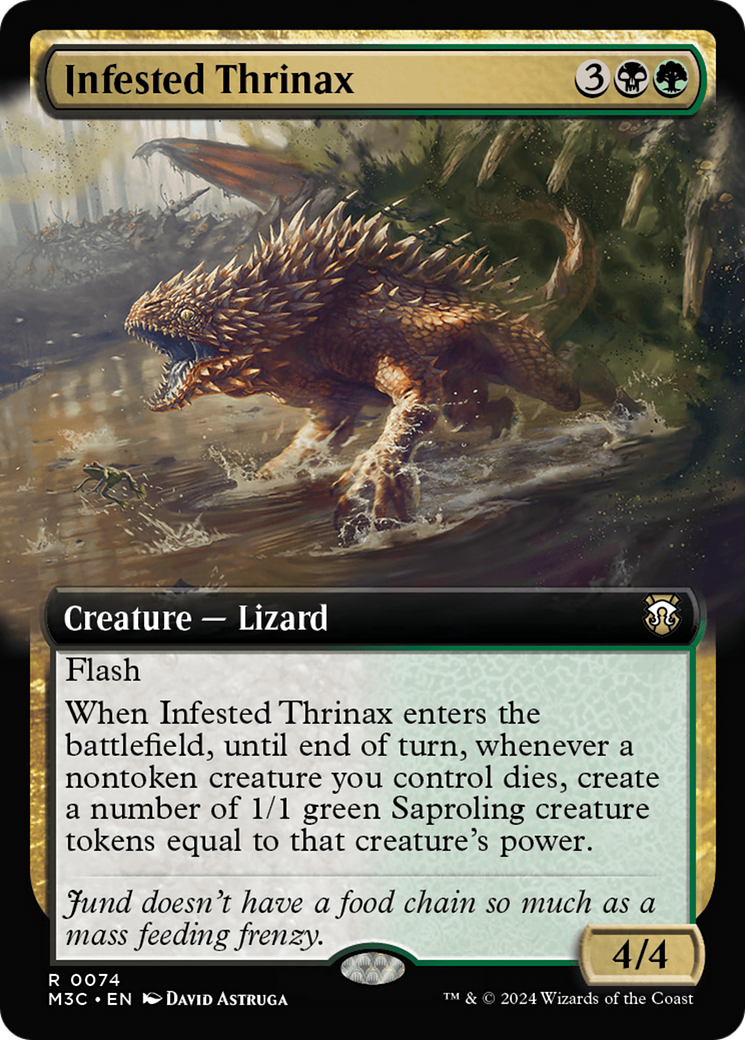 Infested Thrinax (Extended Art) (Ripple Foil) [Modern Horizons 3 Commander] | Exor Games New Glasgow