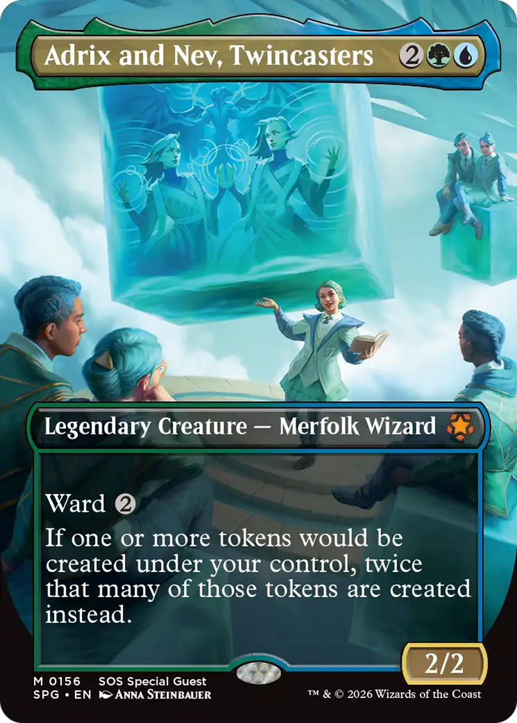 Adrix and Nev, Twincasters (Borderless) [Secrets of Strixhaven Special Guests] | Exor Games New Glasgow