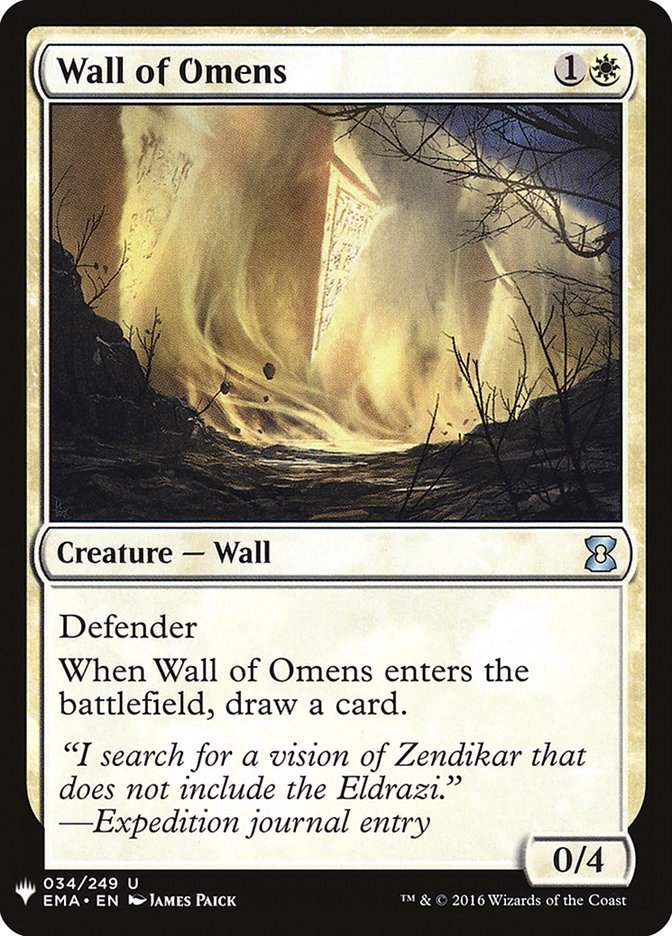 Wall of Omens [Mystery Booster] | Exor Games New Glasgow