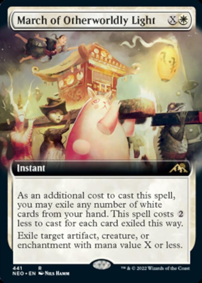 March of Otherworldly Light (Extended Art) [Kamigawa: Neon Dynasty] | Exor Games New Glasgow