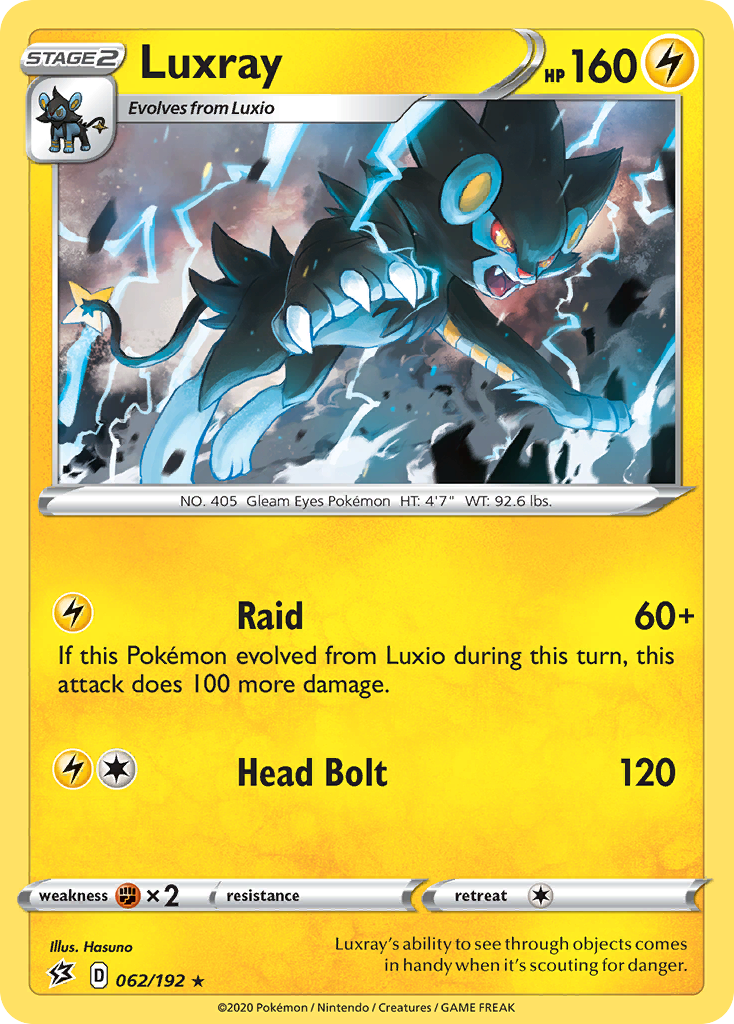 Luxray (062/192) [Sword & Shield: Rebel Clash] | Exor Games New Glasgow