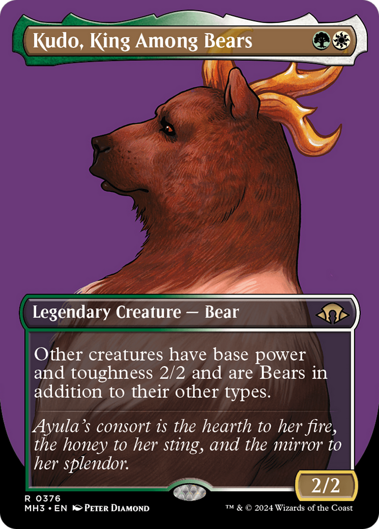 Kudo, King Among Bears (Borderless) [Modern Horizons 3] | Exor Games New Glasgow