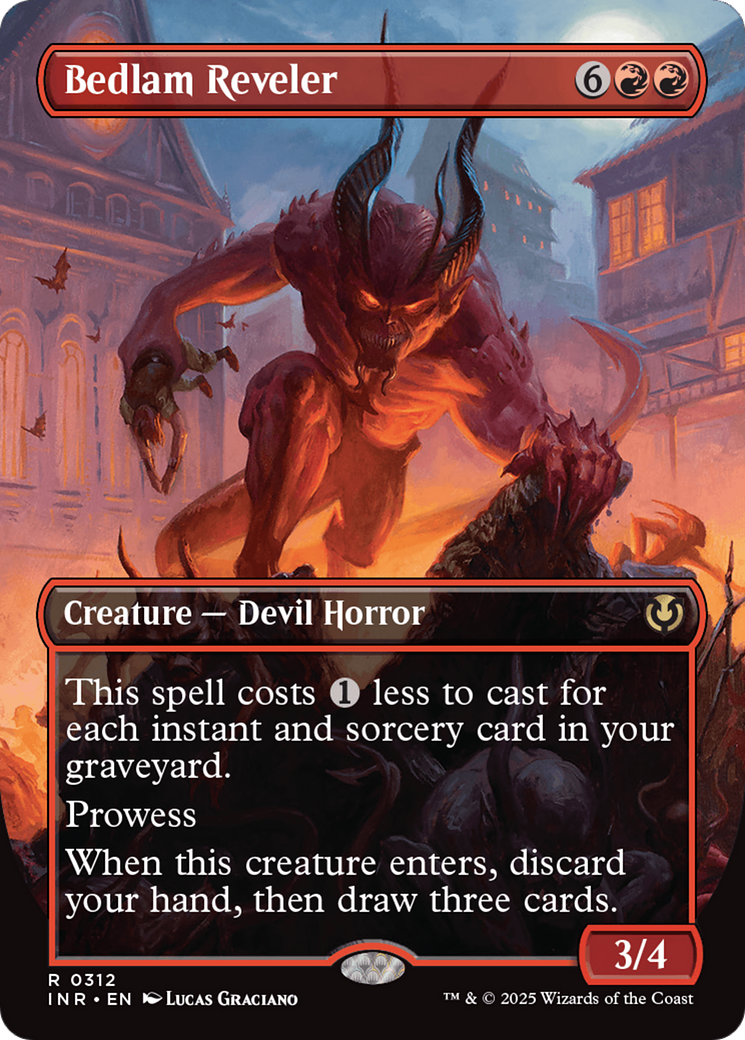 Bedlam Reveler (Borderless) [Innistrad Remastered] | Exor Games New Glasgow