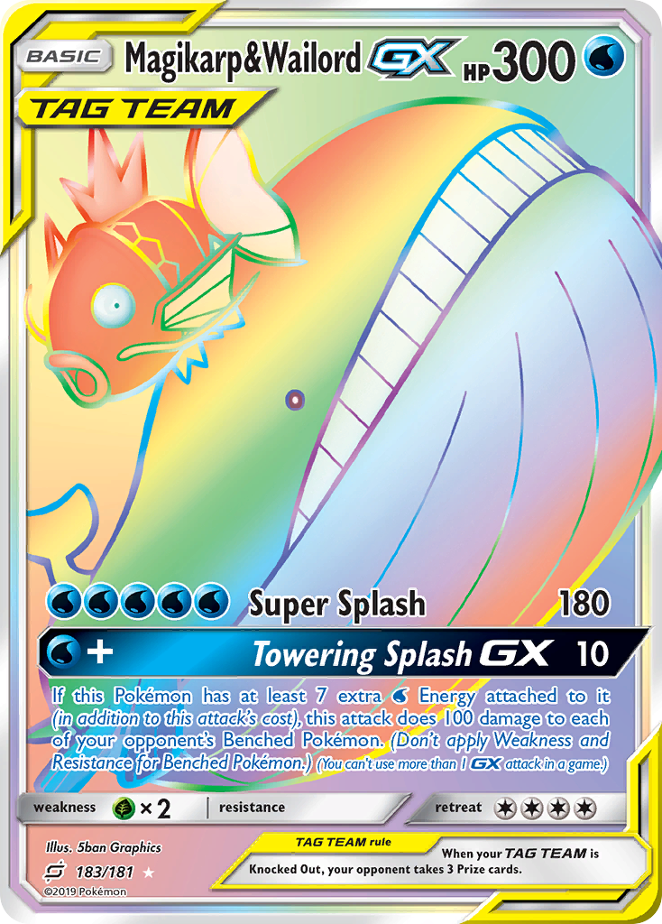 Magikarp & Wailord GX (183/181) [Sun & Moon: Team Up] | Exor Games New Glasgow