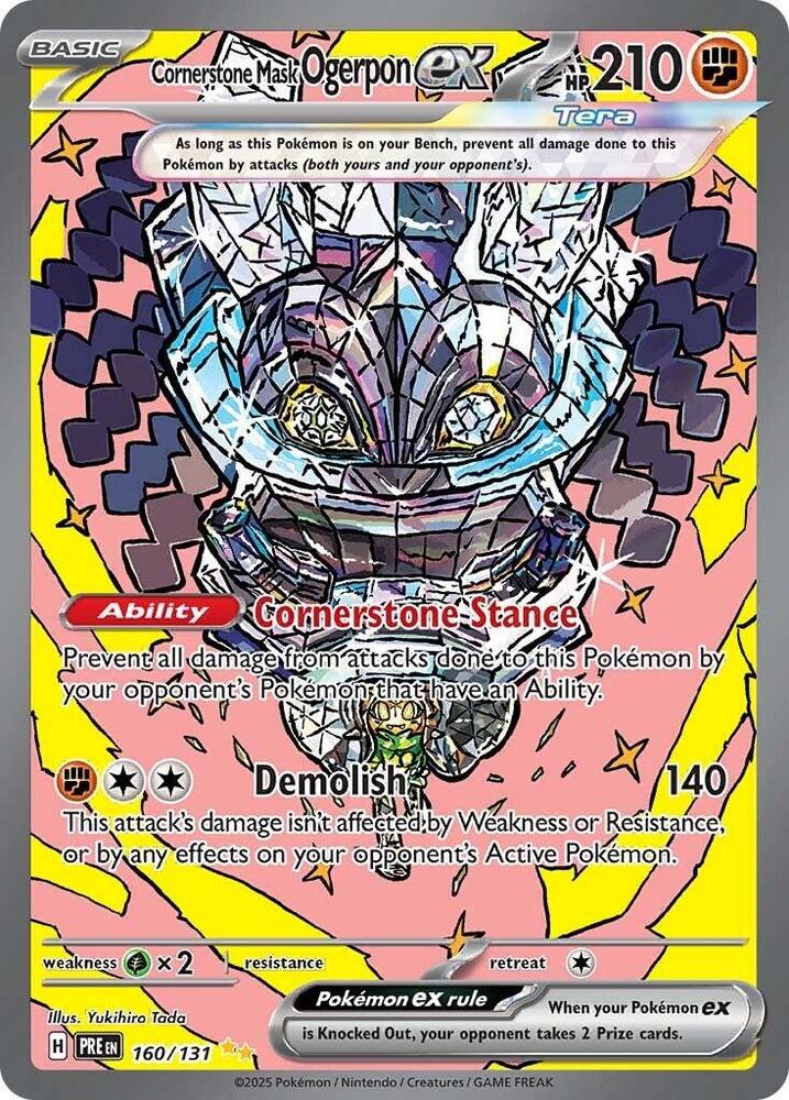 Cornerstone Mask Ogerpon ex (160/131) [Scarlet & Violet: Prismatic Evolutions] | Exor Games New Glasgow