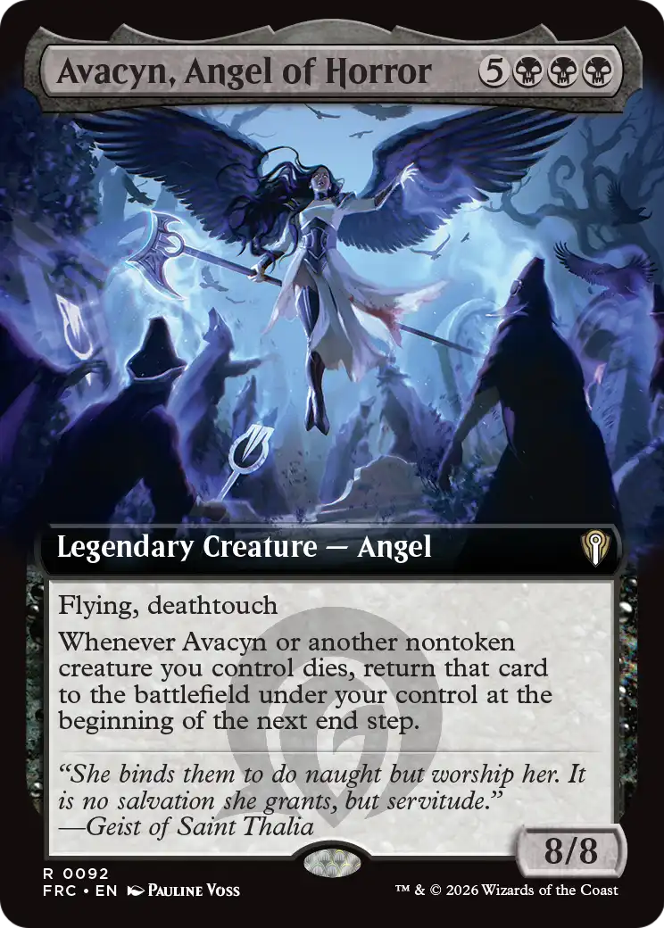 Avacyn, Angel of Horror (Extended Art) [Reality Fracture Commander] | Exor Games New Glasgow