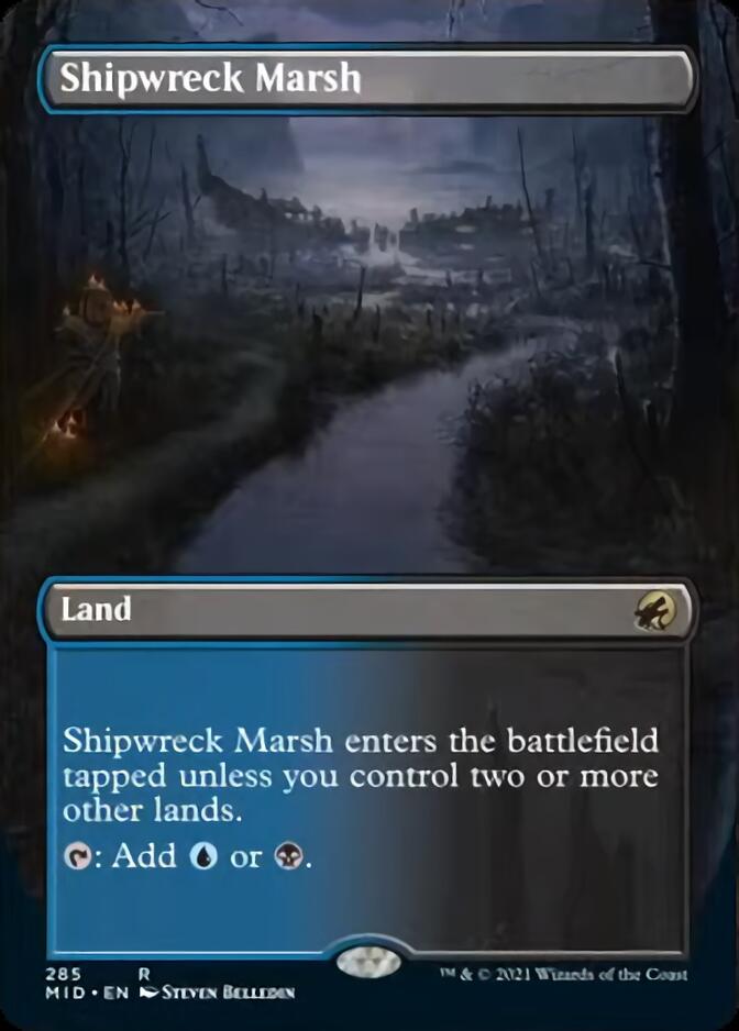 Shipwreck Marsh (Borderless Alternate Art) [Innistrad: Midnight Hunt] | Exor Games New Glasgow