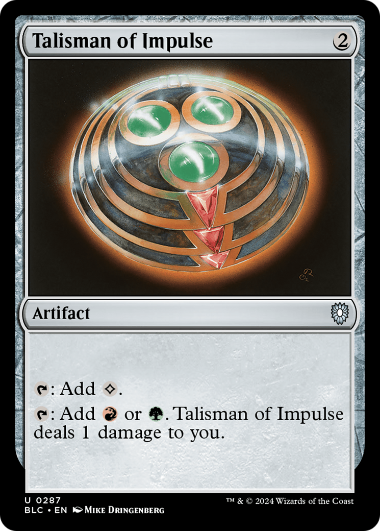 Talisman of Impulse [Bloomburrow Commander] | Exor Games New Glasgow