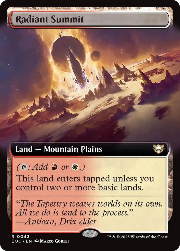 Radiant Summit (Extended Art) [Edge of Eternities Commander] | Exor Games New Glasgow