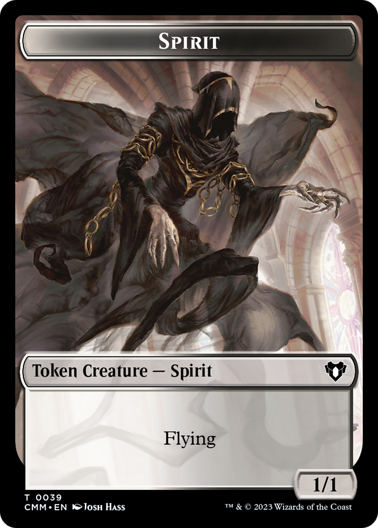 Spirit (0039) // Spider Double-Sided Token [Commander Masters Tokens] | Exor Games New Glasgow