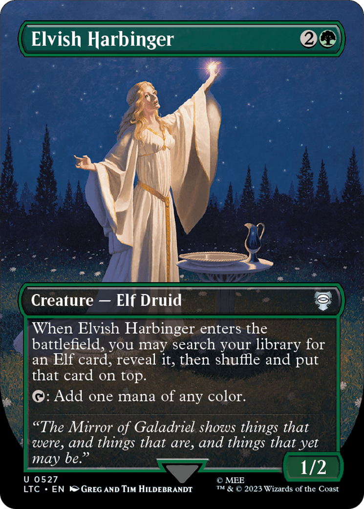 Elvish Harbinger (Borderless) [The Lord of the Rings: Tales of Middle-Earth Commander] | Exor Games New Glasgow