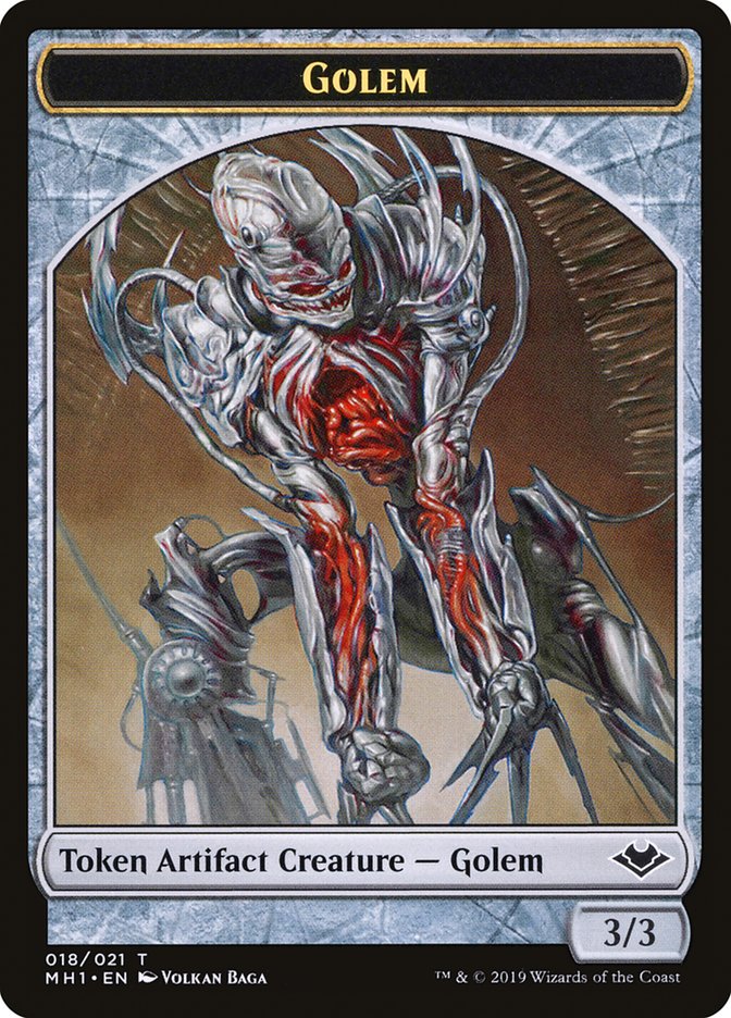 Soldier (004) // Golem (018) Double-Sided Token [Modern Horizons Tokens] | Exor Games New Glasgow