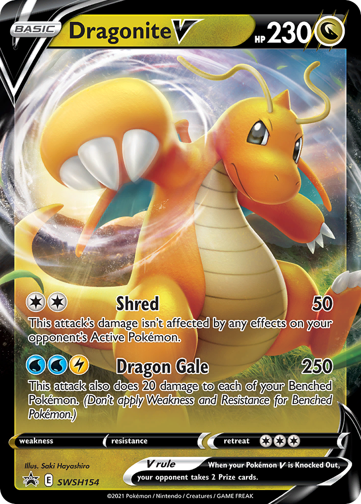 Dragonite V (SWSH154) (Jumbo Card) [Sword & Shield: Black Star Promos] | Exor Games New Glasgow