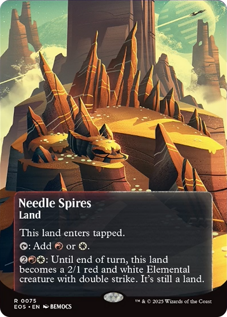 Needle Spires (0075) (Borderless) [Edge of Eternities: Stellar Sights] | Exor Games New Glasgow