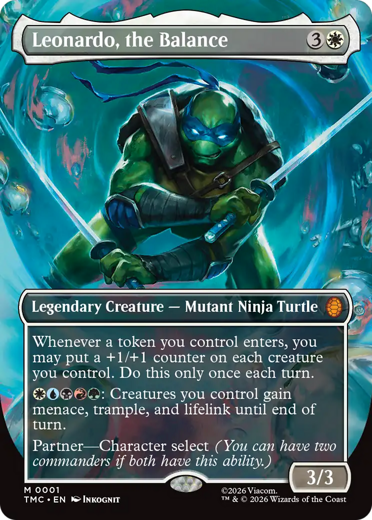 Leonardo, the Balance (Borderless) [Teenage Mutant Ninja Turtles Commander] | Exor Games New Glasgow