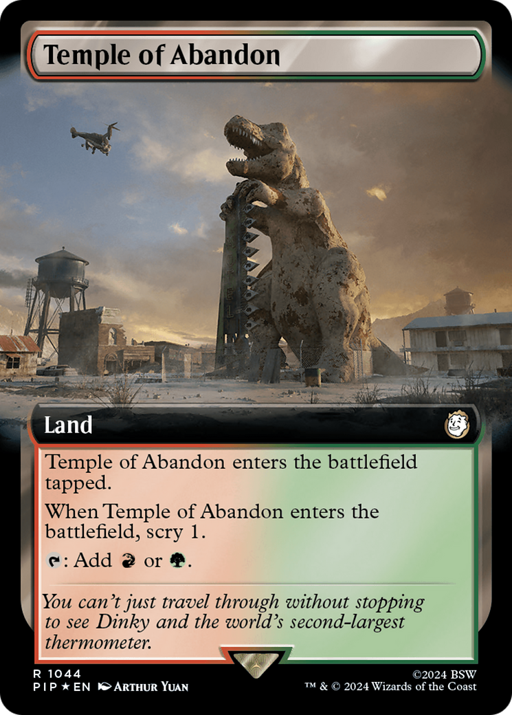 Temple of Abandon (Extended Art) (Surge Foil) [Fallout] | Exor Games New Glasgow