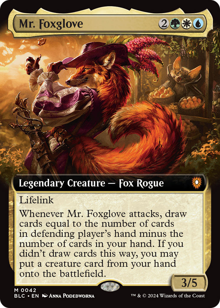 Mr. Foxglove (Extended Art) [Bloomburrow Commander] | Exor Games New Glasgow