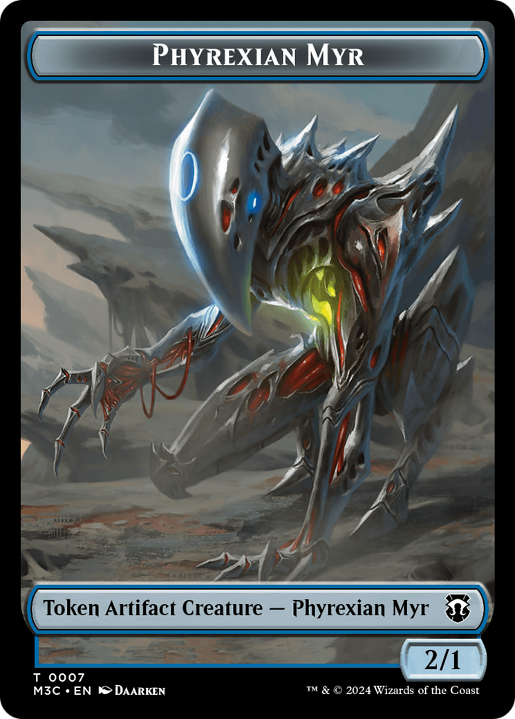 Phyrexian Myr // Servo Double-Sided Token [Modern Horizons 3 Commander Tokens] | Exor Games New Glasgow