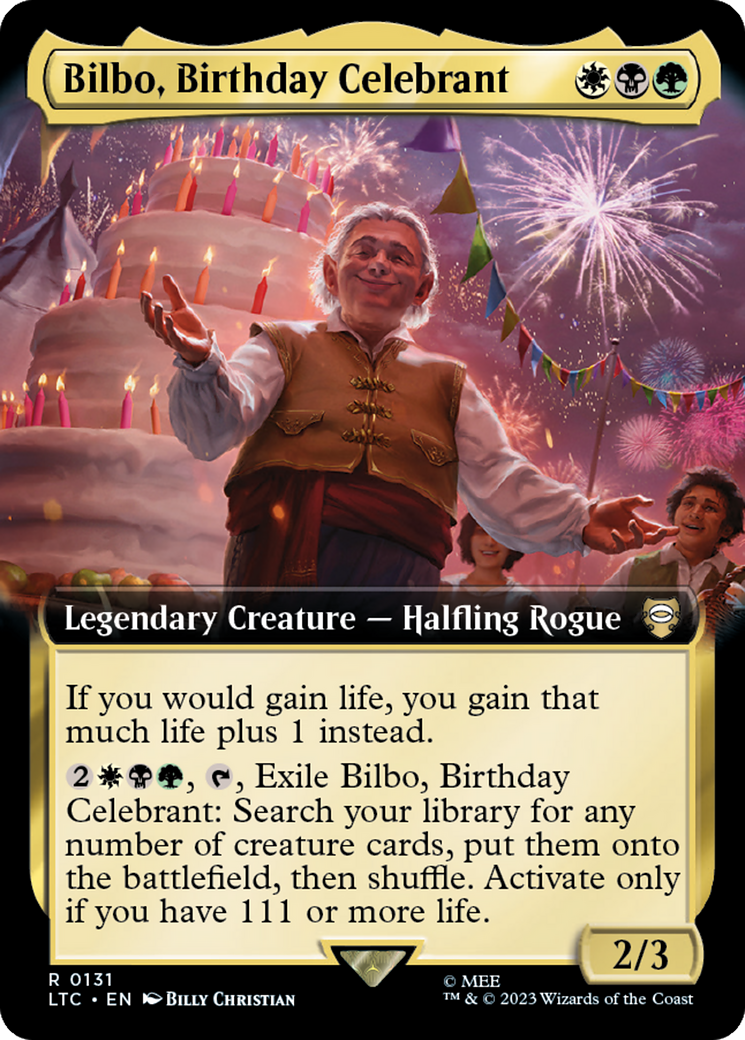 Bilbo, Birthday Celebrant (Extended Art) [The Lord of the Rings: Tales of Middle-Earth Commander] | Exor Games New Glasgow