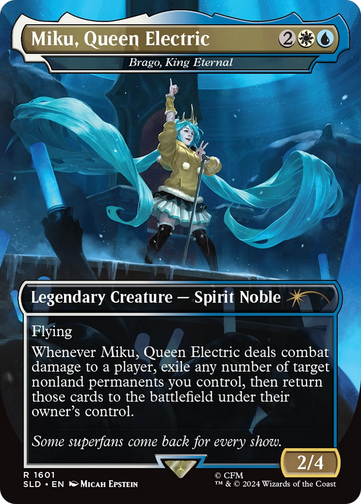 Miku, Queen Electric - Brago, King Eternal (Rainbow Foil) [Secret Lair Drop Series] | Exor Games New Glasgow