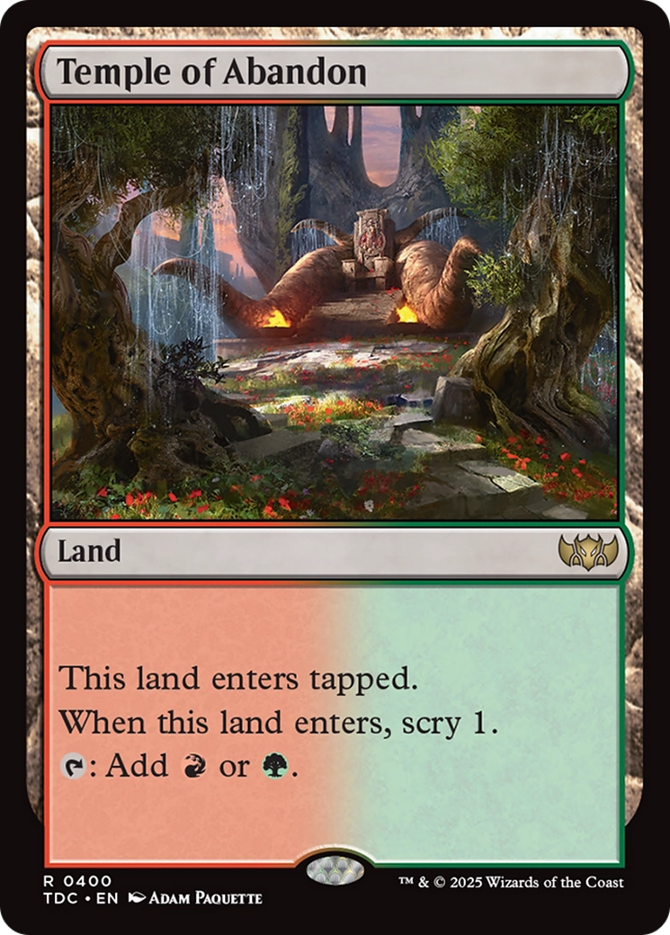 Temple of Abandon [Tarkir: Dragonstorm Commander] | Exor Games New Glasgow