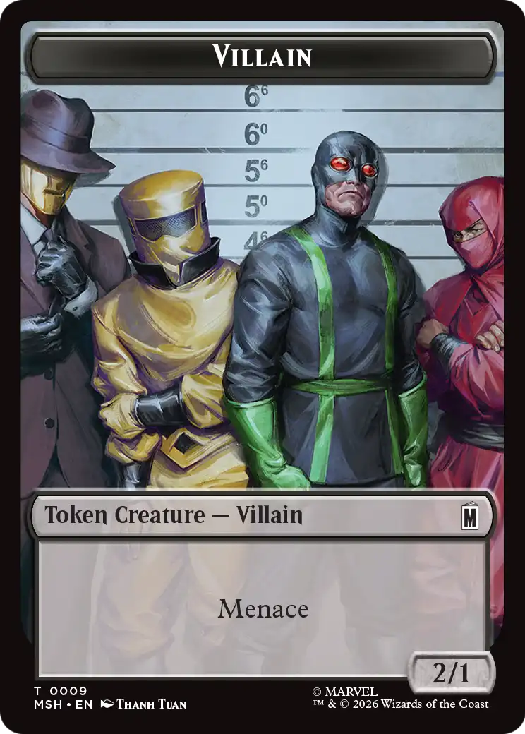 Robot Hero // Villain Double-Sided Token [Marvel Super Heroes Commander Tokens] | Exor Games New Glasgow
