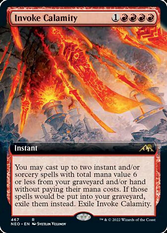 Invoke Calamity (Extended Art) [Kamigawa: Neon Dynasty] | Exor Games New Glasgow