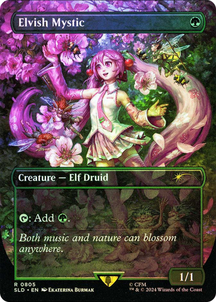 Elvish Mystic (0805) (Rainbow Foil) [Secret Lair Drop Series] | Exor Games New Glasgow