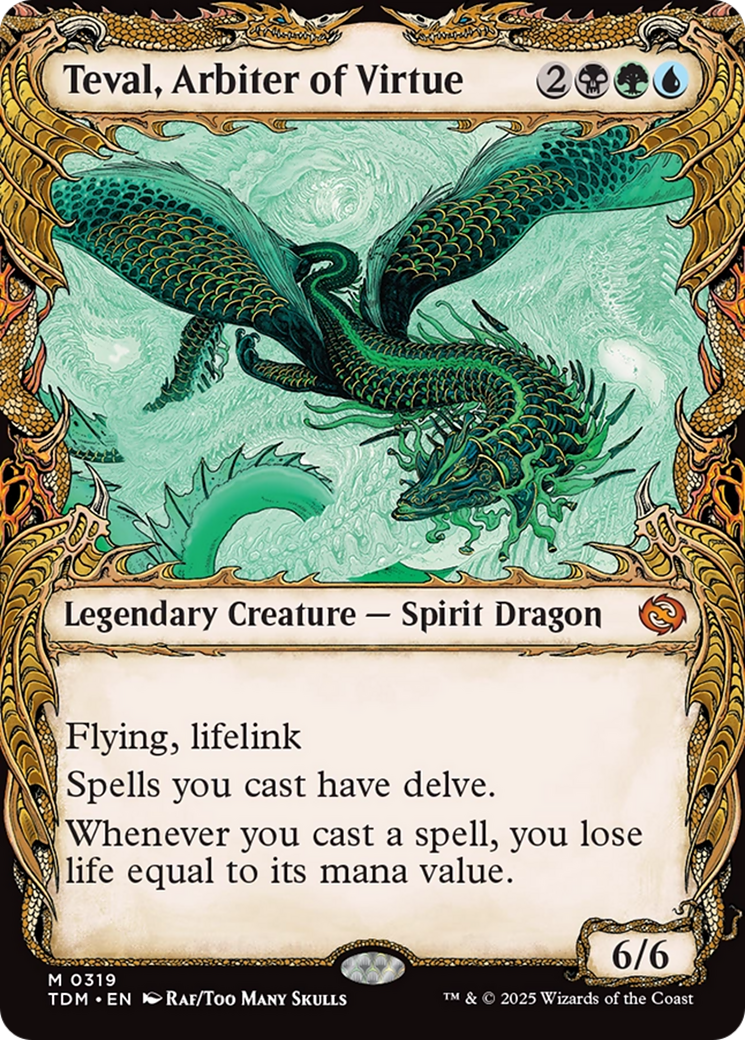 Teval, Arbiter of Virtue (Showcase) [Tarkir: Dragonstorm] | Exor Games New Glasgow